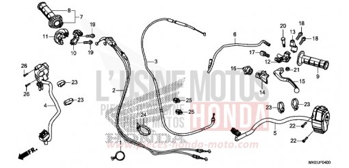 HANDLE LEVER/SWITCH/CABLE CRF450LL de 2020